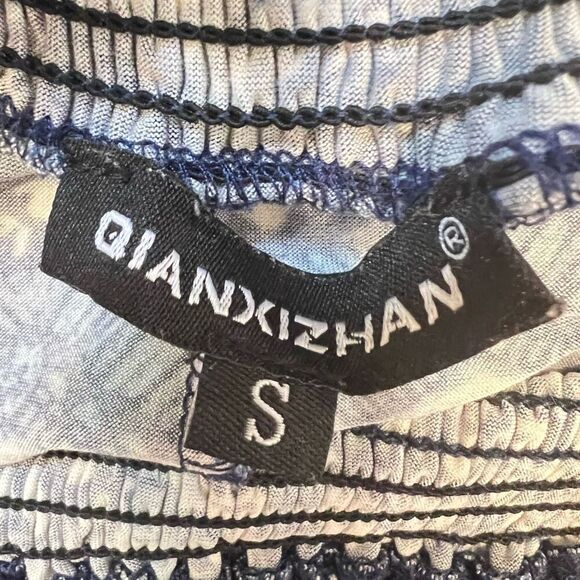 Amazon Qianxizhan Blue Multi Floral Harem Bohemian Jogger Pants, Women’s Small - Picture 6 of 10